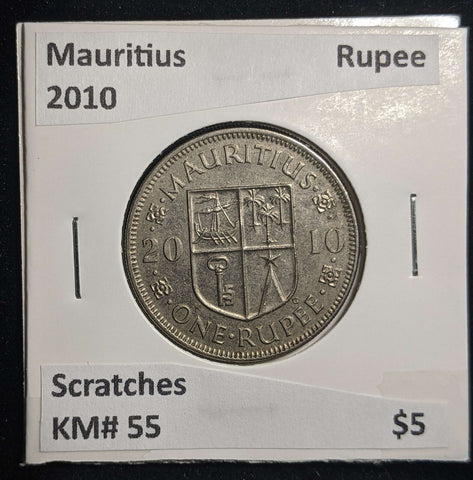 Mauritius 2010 Rupee KM# 55 Scratches #0025 #13B