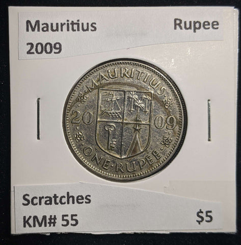 Mauritius 2009 Rupee KM# 55 Scratches #0033 #13B