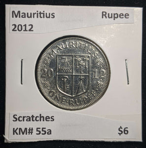 Mauritius 2012 Rupee KM# 55a Scratches #0125 #13B