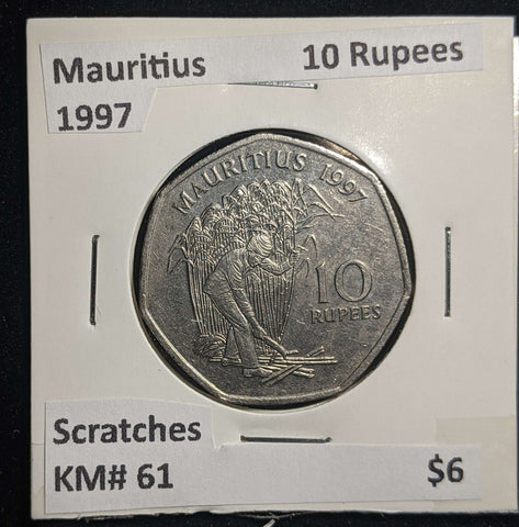 Mauritius 1997 10 Rupees KM# 61 Scratches #0002 #13B