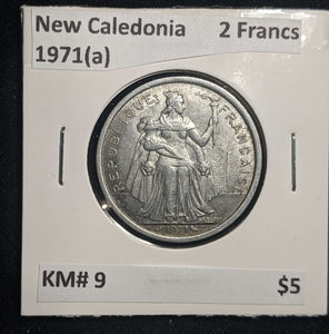 New Caledonia 1971(a) 2 Francs KM# 9 #1735 #13B