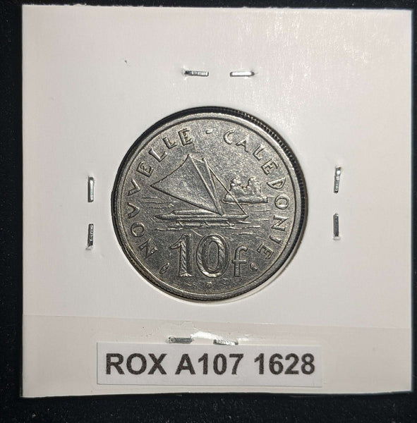 New Caledonia 1972(a) 10 Francs KM# 11 Scratches #1628 #13B
