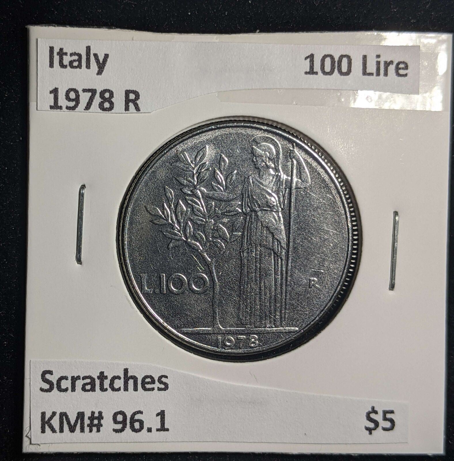Italy 1978 R 100 Lire KM# 96.1 Scratches #1615 #13C