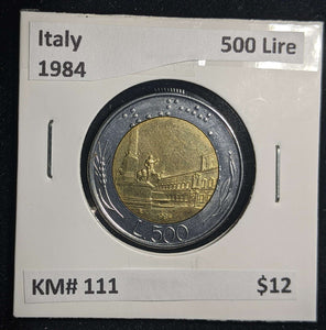 Italy 1984 500 Lire KM# 111 #075 #13C