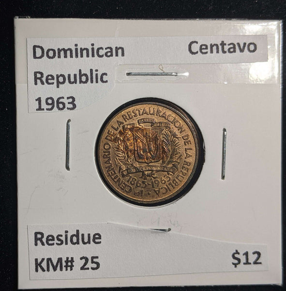 Dominican Republic 1963 Centavo KM# 25 Residue #896 #23A