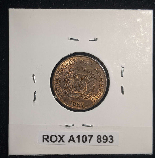 Dominican Republic 1969 Centavo KM# 32 Scratches #893 #23A