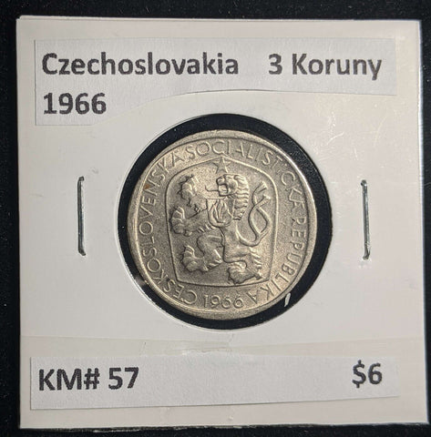 Czechoslovakia 1966 3 Koruny KM# 57 #209 #23A