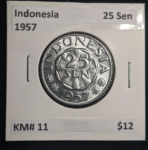 Indonesia 1957 25 Sen KM# 11 #090 #23B