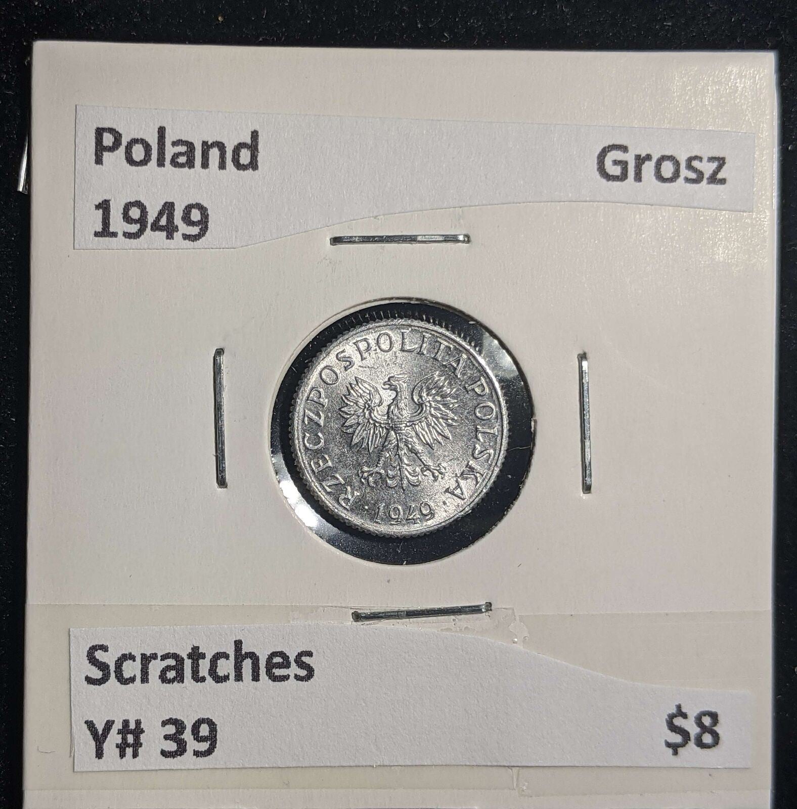 Poland 1949 Grosz Y# 39 Scratches #1604 #23B