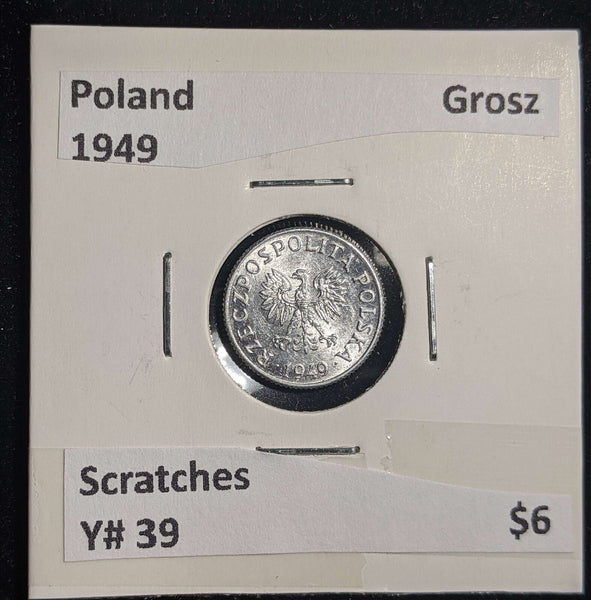 Poland 1949 Grosz Y# 39 Scratches #1512 #23B