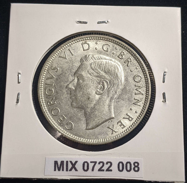 Great Britain 1942 1/2 Crown KM# 856 Cleaned #008 #24A