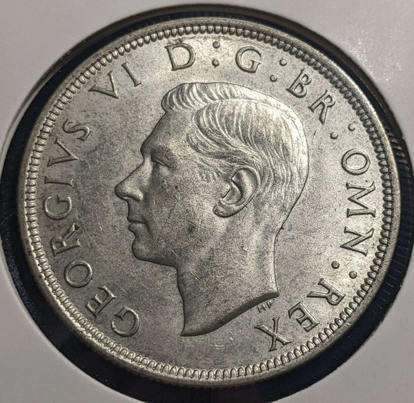 Great Britain 1942 1/2 Crown KM# 856 Cleaned #008 #24A