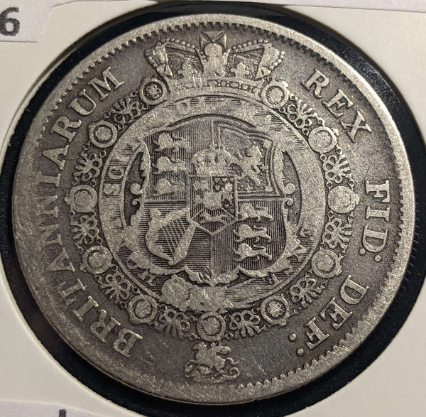 Great Britain 1816 1/2 Crown KM# 667 Cleaned #048 #24A