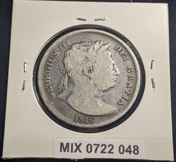 Great Britain 1816 1/2 Crown KM# 667 Cleaned #048 #24A