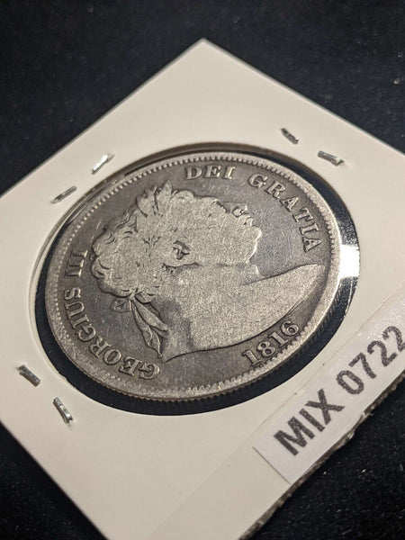 Great Britain 1816 1/2 Crown KM# 667 Cleaned #048 #24A