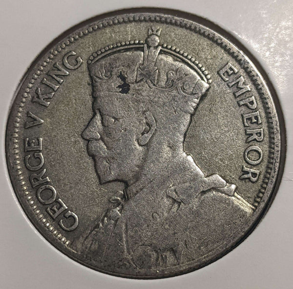 New Zealand 1934 Florin KM# 4 Cleaned #245 #24A