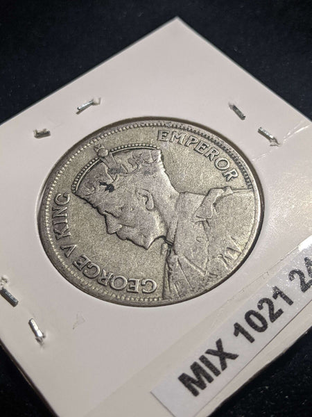 New Zealand 1934 Florin KM# 4 Cleaned #245 #24A