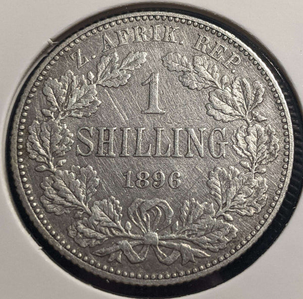 South Africa 1896 Shilling KM# 5 Cleaned #049 #24A