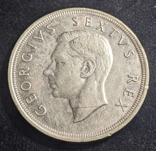 South Africa 1952 5 Shillings KM 41 Cleaned #001 #23C