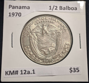 Panama 1970 1/2 Balboa KM# 12a.1 #139 #23C