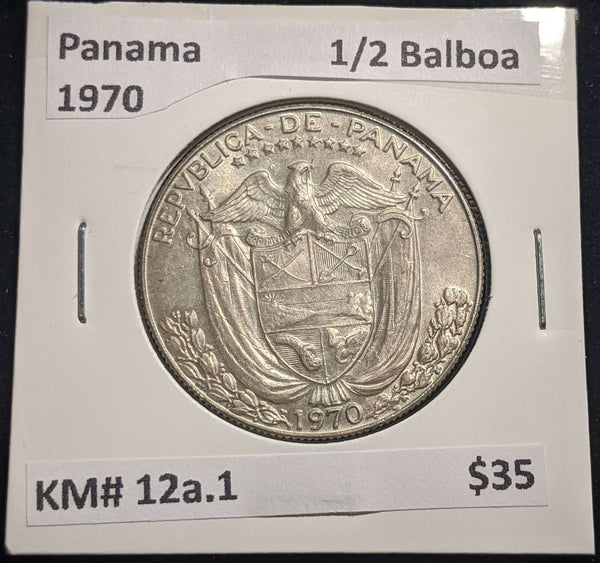 Panama 1970 1/2 Balboa KM# 12a.1 #139 #23C