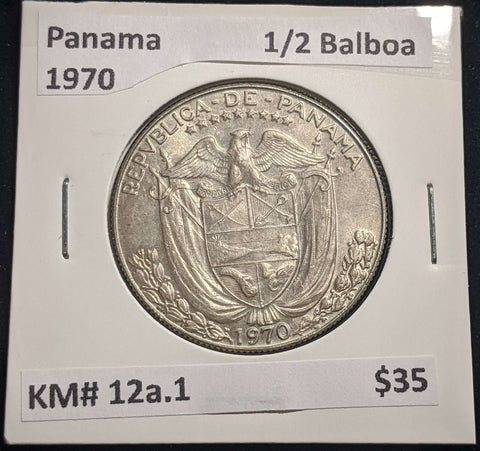 Panama 1970 1/2 Balboa KM# 12a.1 #139 #23C