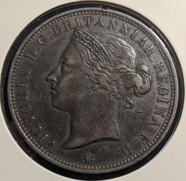 Jersey 1877 H 1/12 Shilling KM# 8 Rim Damage #124 #23C