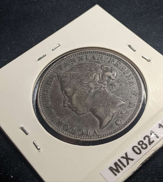 Jersey 1877 H 1/12 Shilling KM# 8 Rim Damage #124 #23C