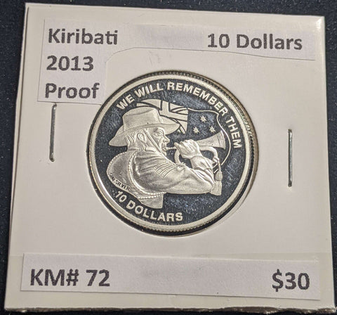 Kiribati 2013 Proof 10 Dollars KM# 72 #296 #23C