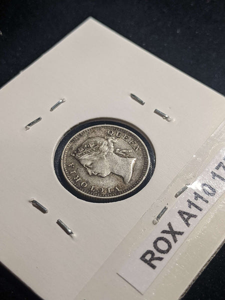 Hong Kong 1899 5 Cents KM# 5 Cleaned #175 #23C