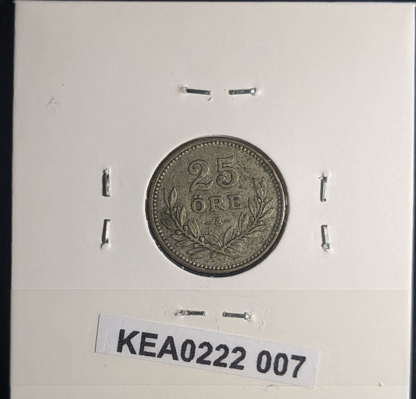 Sweden 1914 W 25 Ore KM# 785 Scratches #007 #24B