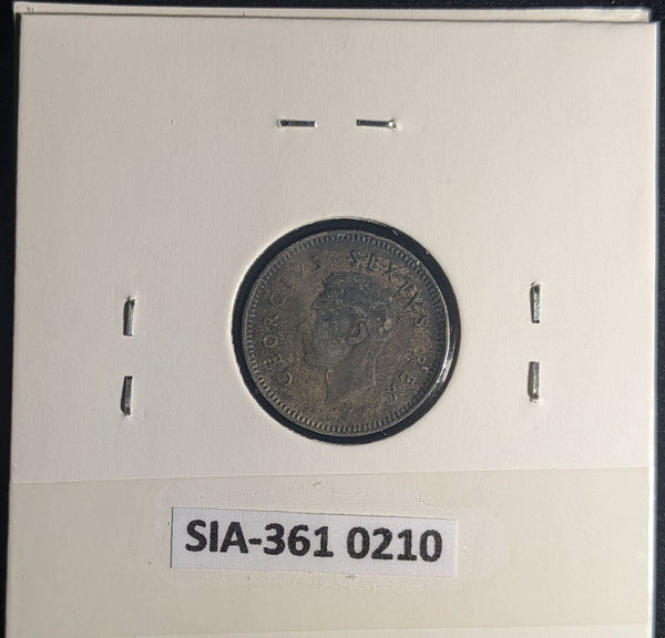 South Africa 1951 3 Pence Threepence 3d KM# 35.2 Rim Damage #0210 #25