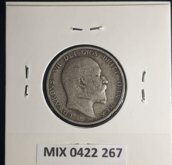 Great Britain 1907 Shilling 1/- KM# 800 Cleaned Rim Damage #267 #25A