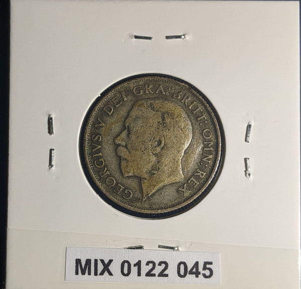 Great Britain 1920 Shilling 1/- KM# 816a Cleaned Rim Damage #045 #25A