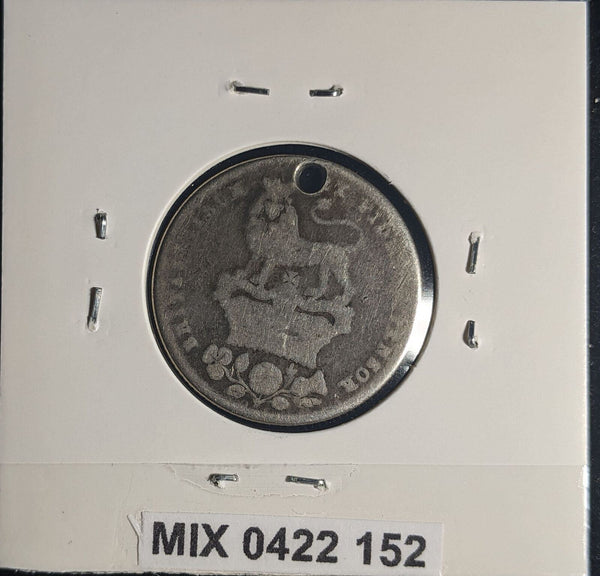 Great Britain 1826 Shilling 1/- KM# 694 Holed Cleaned #152 #25A