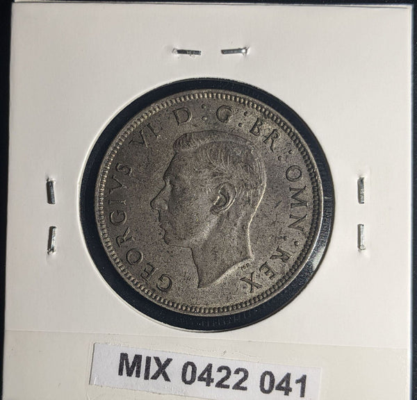 Great Britain 1943 Florin 2/-KM# 855 Scratches #041 #25A