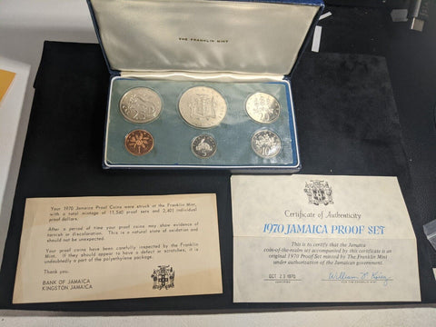1970 Jamaica 6 Coin Proof Set Franklin Mint #096