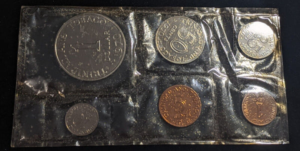 Trinidad and Tobago 1970 proof Set 6 Coins #092