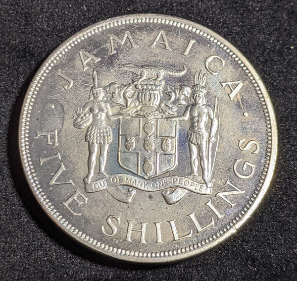 Jamaica Proof 1966 5 Shilling KM# 40 #102