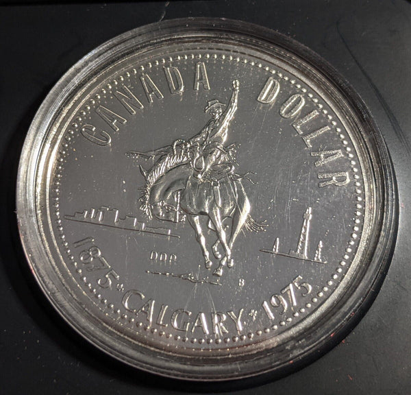 Canada Specimen 1975 Calgary Centennial Dollar KM# 97 in black case #019