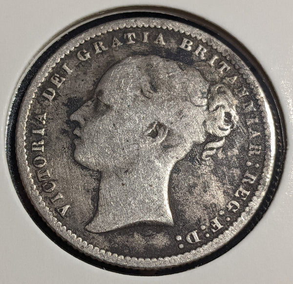 Great Britain 1878 Die 3 Shilling KM# 734.2 Cleaned #259 #26A