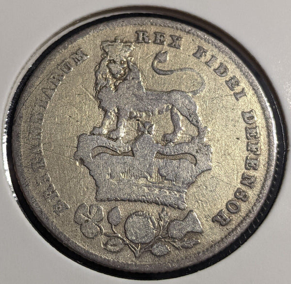 Great Britain 1829 Shilling KM# 694 Cleaned EX Gold Gilt #269 #26A