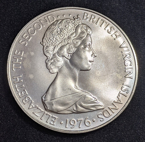 British Virgin Islands 1976 Dollar KM# 6 Scratch #174 #26A
