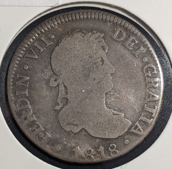 Bolivia 1818PTS PJ 2 Reales KM# 83 Scratches #058 #26A