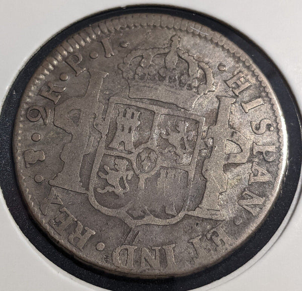 Bolivia 1818PTS PJ 2 Reales KM# 83 Scratches #058 #26A