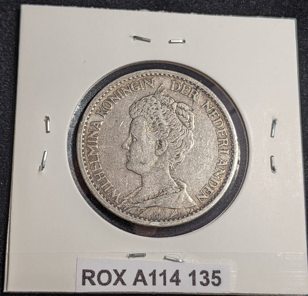 Netherlands 1911 Gulden KM# 148 Cleaned #135 #26A