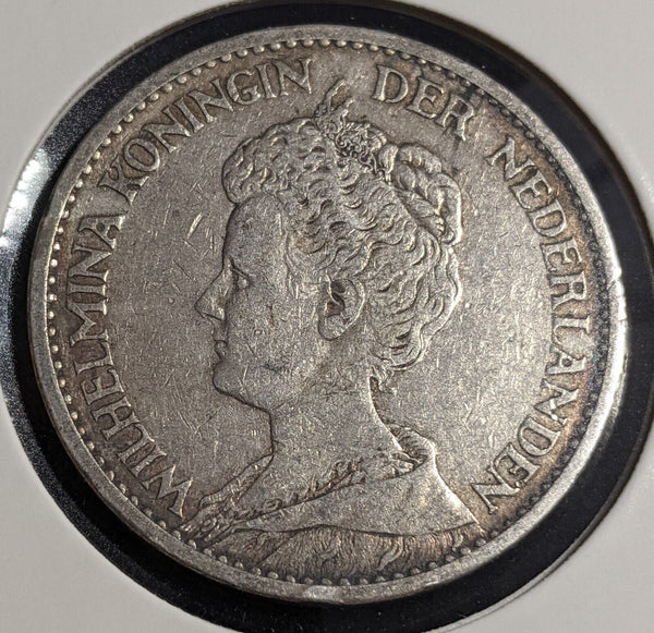 Netherlands 1911 Gulden KM# 148 Cleaned #135 #26A
