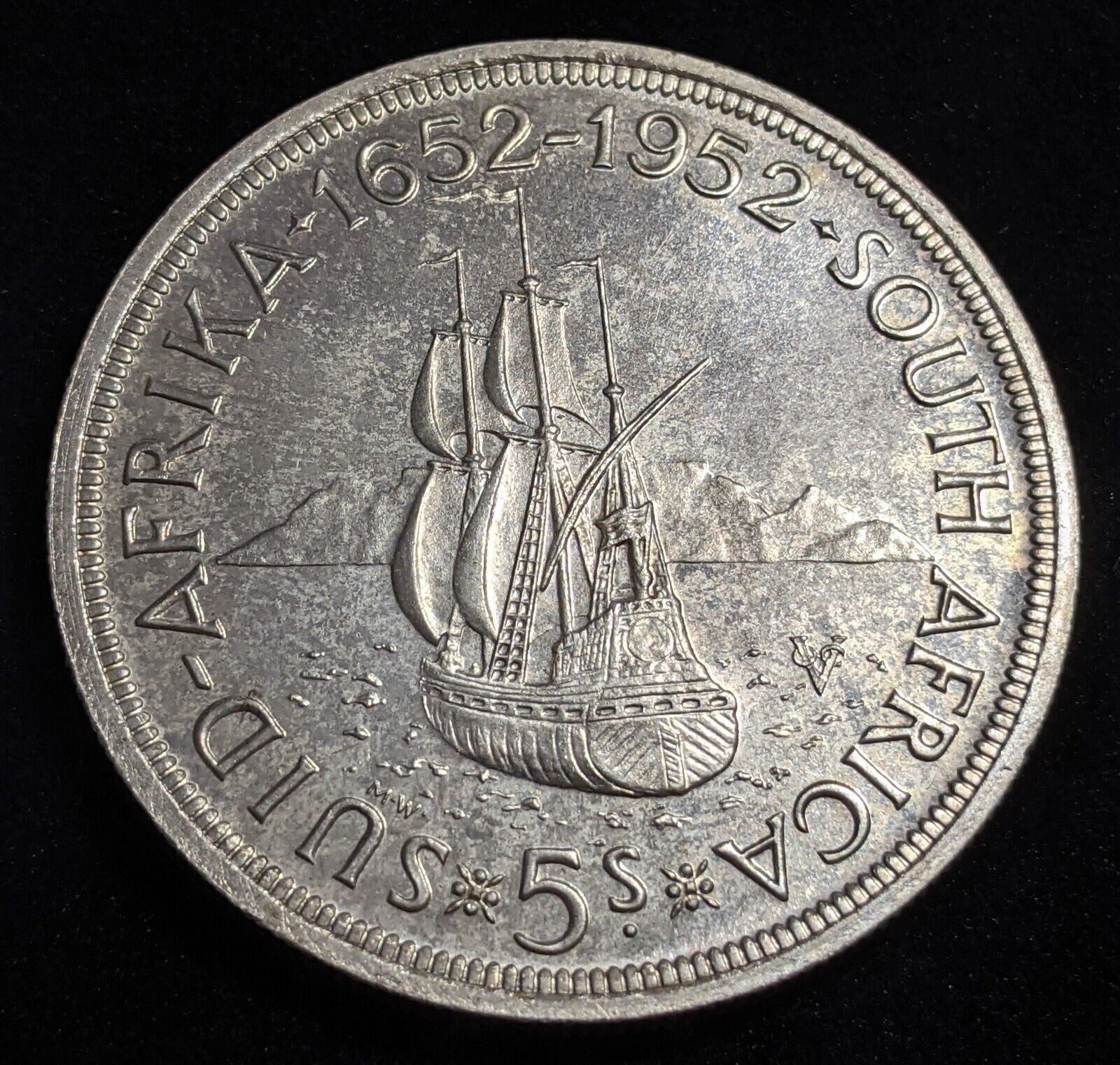 South Africa 1952 5 Shillings KM# 41 #003 #26A