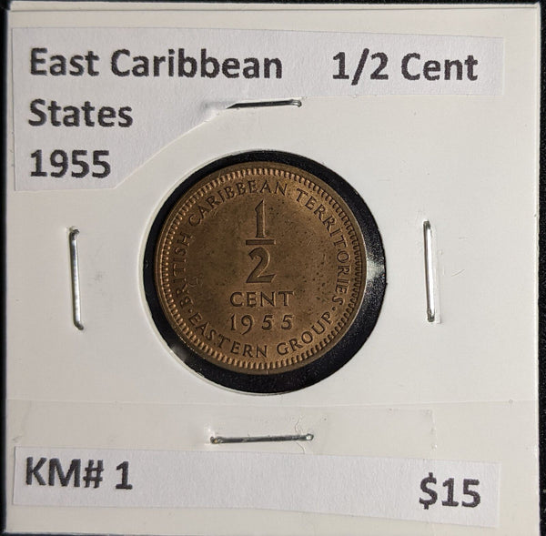 East Caribbean States 1955 1/2 Cent KM# 1 #158 #26B