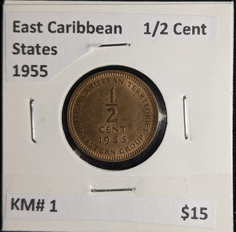 East Caribbean States 1955 1/2 Cent KM# 1 #158 #26B